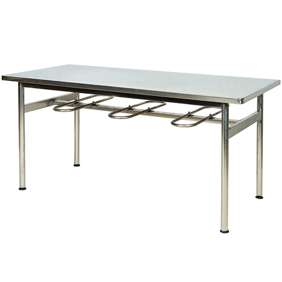 Bàn ăn inox 1m4 chân tròn BA04I14