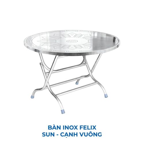 Bàn inox FELIX 1m2 cạnh vuông