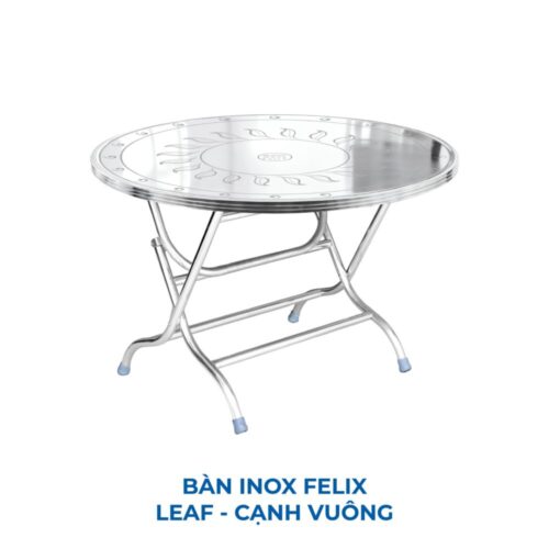 Bàn inox FELIX 1m4 cạnh vuông