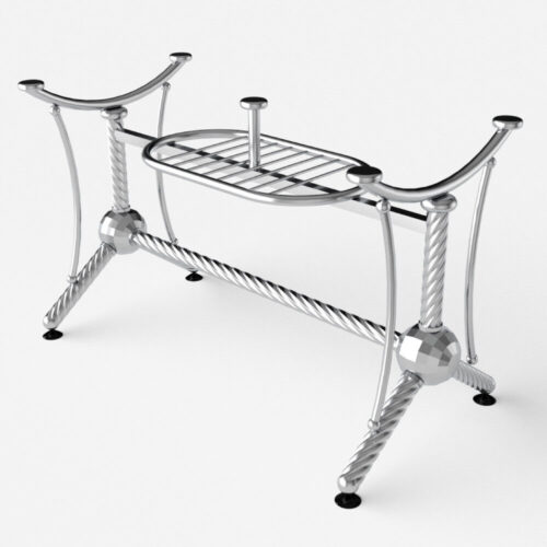 Combo Mặt kiếng Felix in 4D/Mai đỏ - Chân phi thuyền inox + 6 Ghế xếp nệm inox DONA 6 bi phi 25 - (Đỏ) inox chính hãng tại Cần Thơ