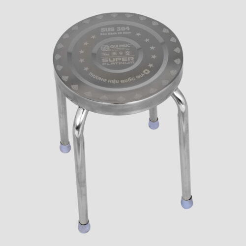 Ghế đẩu inox SUPER mặt 30 phi 25 inox chính hãng tại Cần Thơ