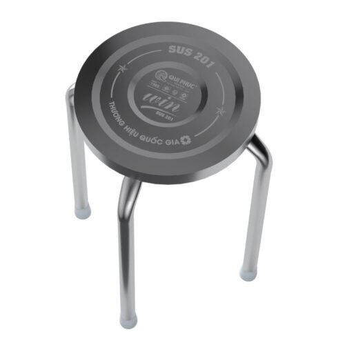 Ghế đẩu inox WIN mặt 28 phi 25 inox chính hãng tại Cần Thơ