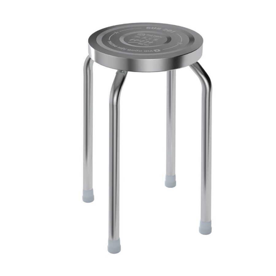 Ghế đẩu inox WIN mặt 28 phi 25