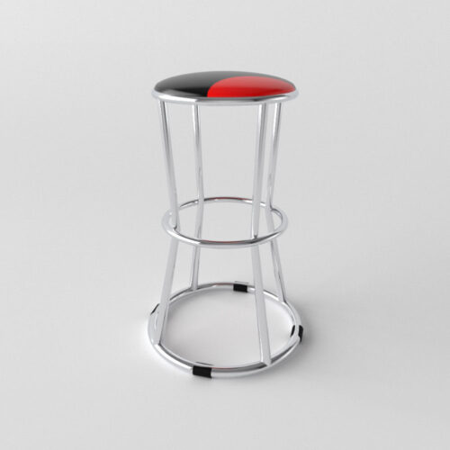 Ghế đôn 3 vòng inox đỏ đen