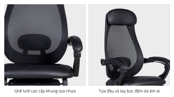 Ghế lưới lãnh đạo GL323 chính hãng Hòa Phát tại Cần Thơ