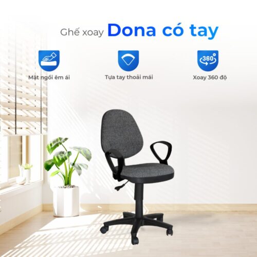 Ghế xoay văn phòng DONA có tay