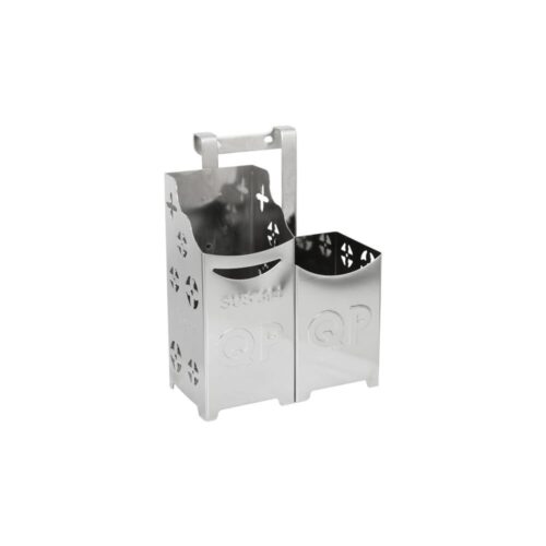 Ống đũa DELI vuông 2 ngăn inox 304
