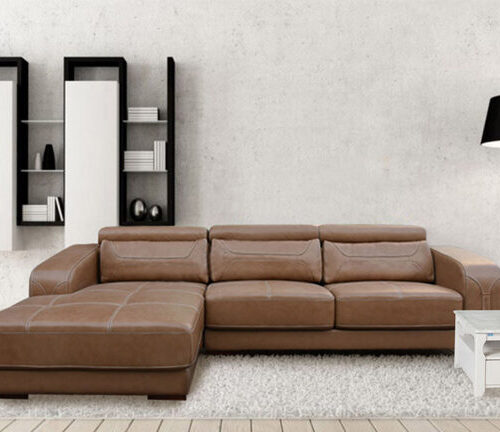 Sofa góc bọc da thật SF107A