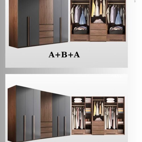 Tủ Áo MDF A+B+A và C+B+C - nội thất giá xưởng Cần Thơ, thiết kế theo yêu cầu