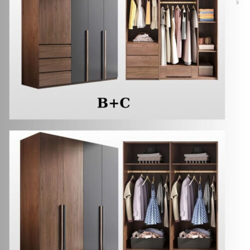 Tủ Áo MDF B+C và A+A - nội thất giá xưởng Cần Thơ, thiết kế theo yêu cầu