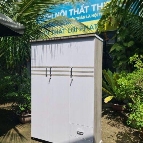 Tủ Áo Nhựa 1.25x1,85 - nội thất giá xưởng Cần Thơ, thiết kế theo yêu cầu