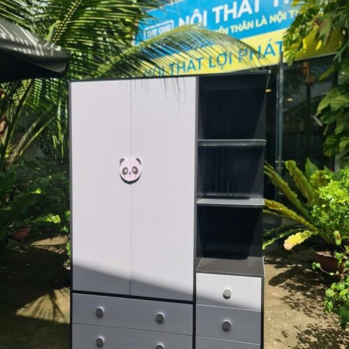 Tủ Áo Nhựa 1.25×1,85 xám